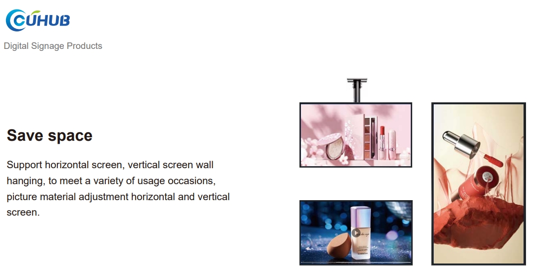 เครื่องโฆษณา Cuhub Smart Wall-Mounted: Global Best-seller สำหรับการแสดงผลธุรกิจ
